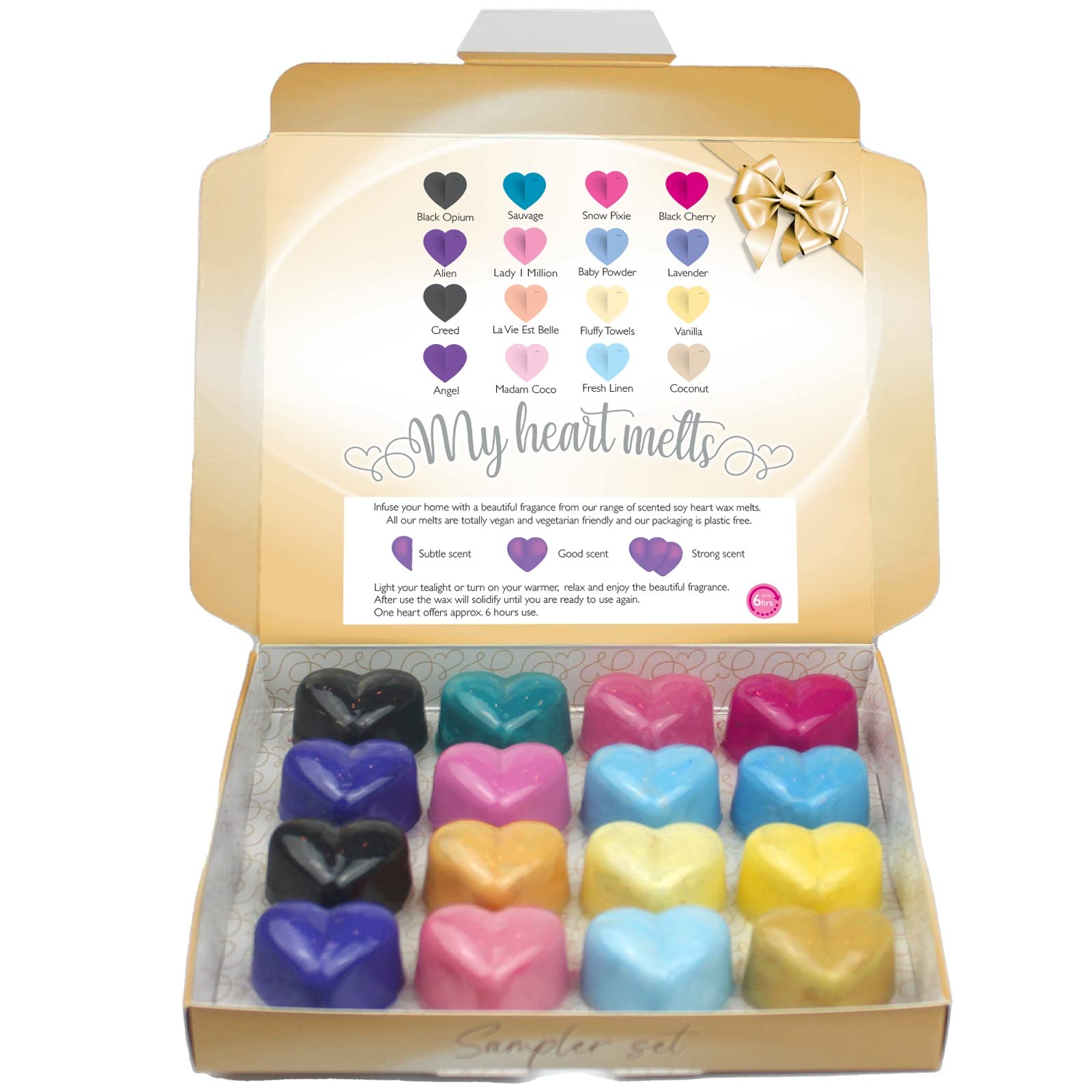 Spotless Leopard 16 Sampler Pack: Wax Melt Gift Set with 16 Different Scents