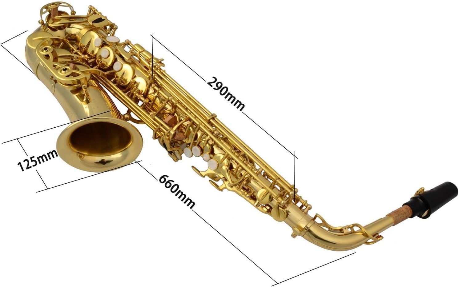 Zestaw dla początkujących saksofonu altowego dla dorosłych – profesjonalny instrument muzyczny E płaski lakierowany złoty podwójny żebra wzmocniony instrumentem muzycznym z okuciami