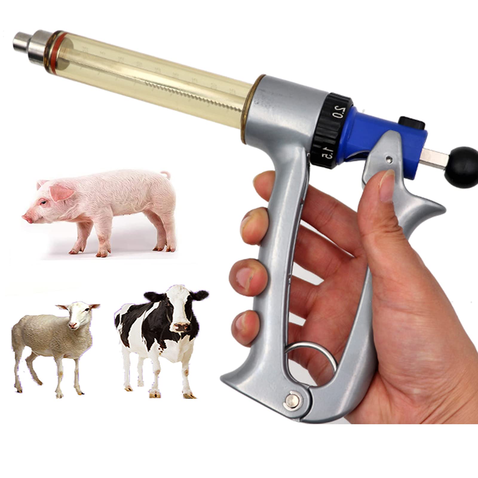 Buy WSXKA Livestock Injector, Adjustable 50ML Livestock Semi Automatic