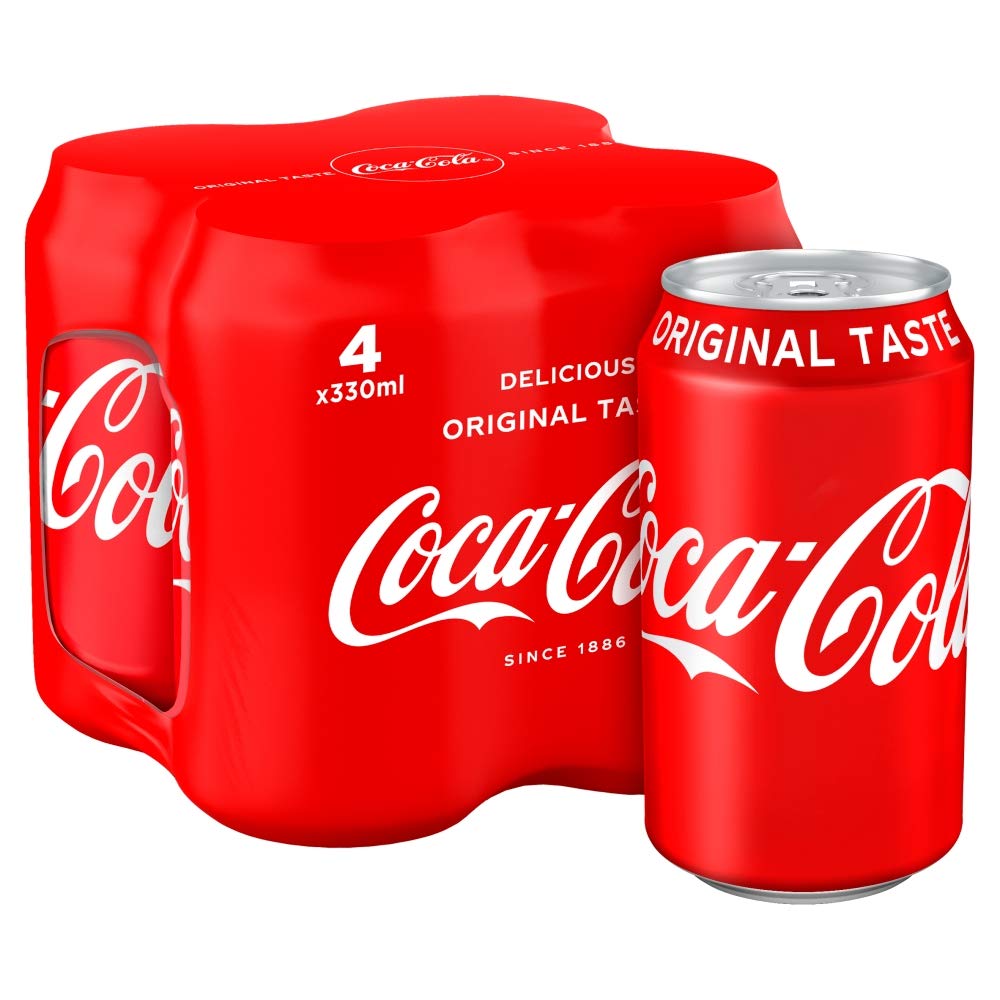 Coca-Cola Original Taste Cans, 4 x 330 ml