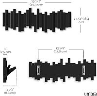 Vista 3 de Perchero de pared de barras con cinco ganchos de Umbra