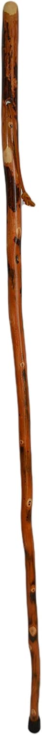 Hickory Walking Stick and Hiking Staff - Up to 60" Tall - by Creation Carvings
