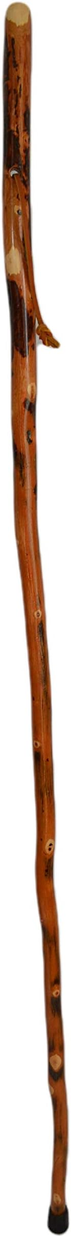 Hickory Walking Stick and Hiking Staff - Up to 60" Tall - by Creation Carvings
