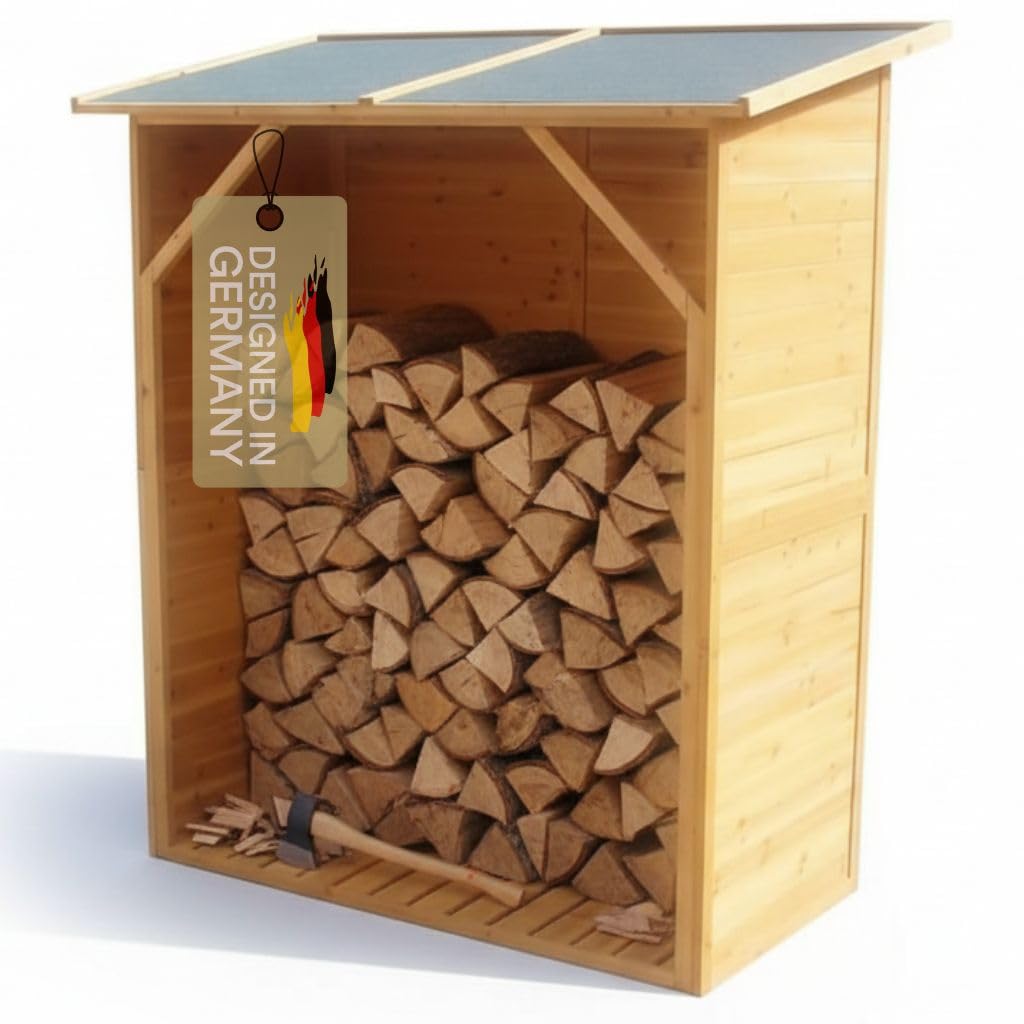 Melko Grande étagère de rangement pour bûches de jardin XXL