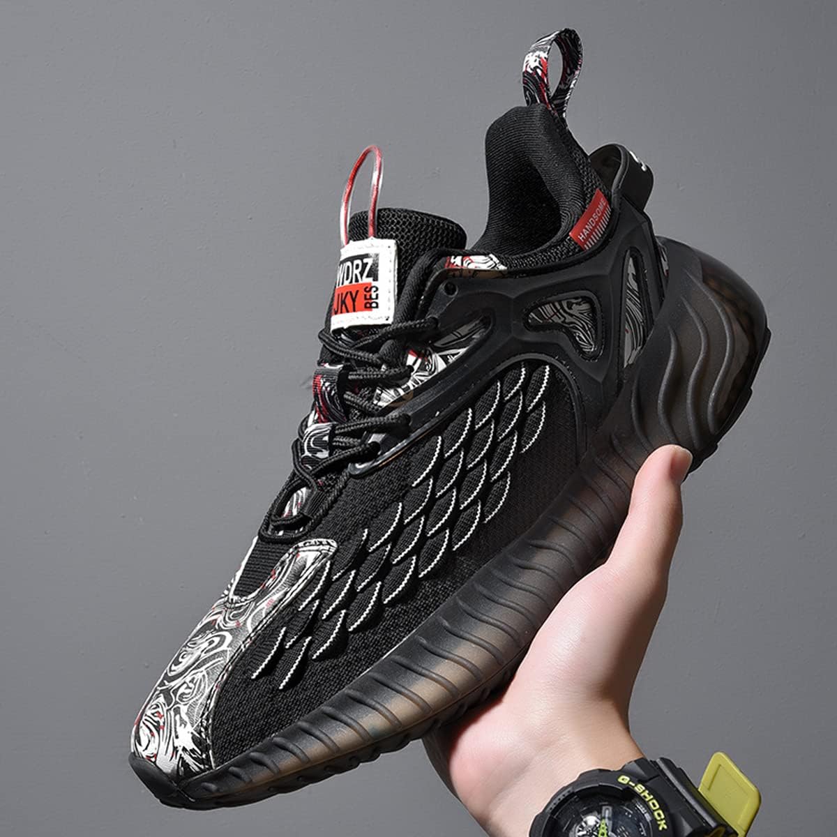 GSIGUL Men's Trail Running Shoes Fashion Sneakers Breathable Casual Walking Shoes Comfort Tennis Shoes