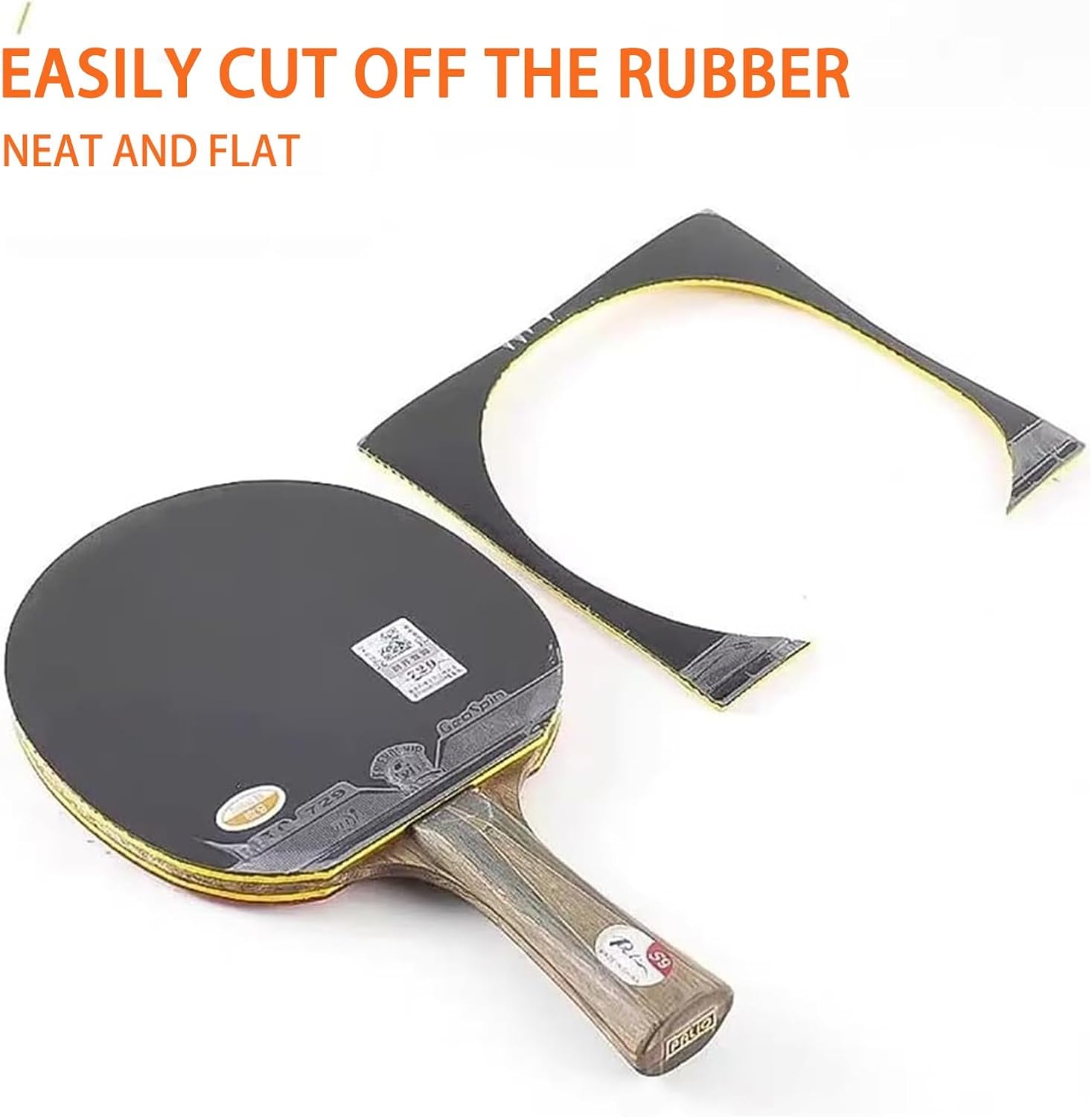 Table Tennis Racket Rubber Cutting Machine, Double Roller Bearing Leather Cutting Machines, Manual Table Tennis Rubber Edge Cutter, Rubbers Cutter for Penhold and Horizontal Grip