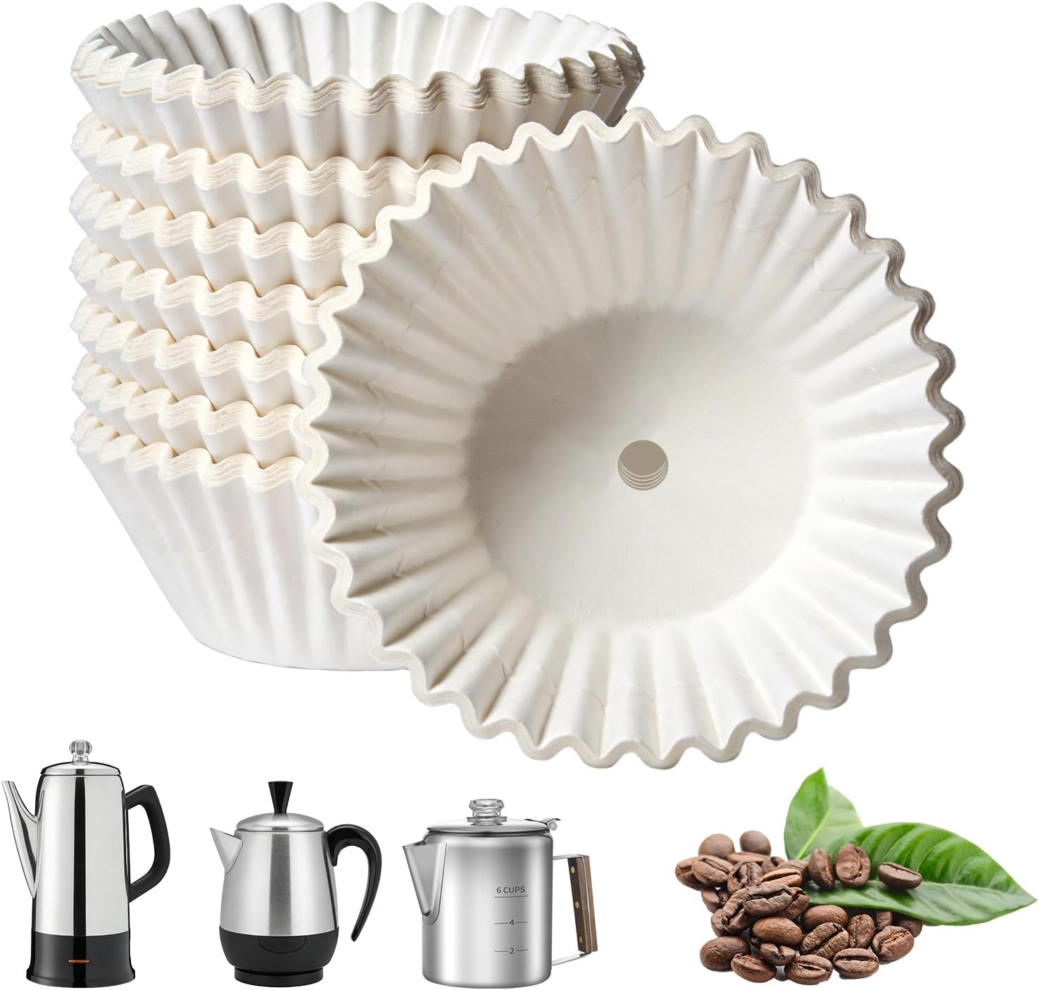 200-Count Percolator Coffee Filters with Coffee Percolator 12cup