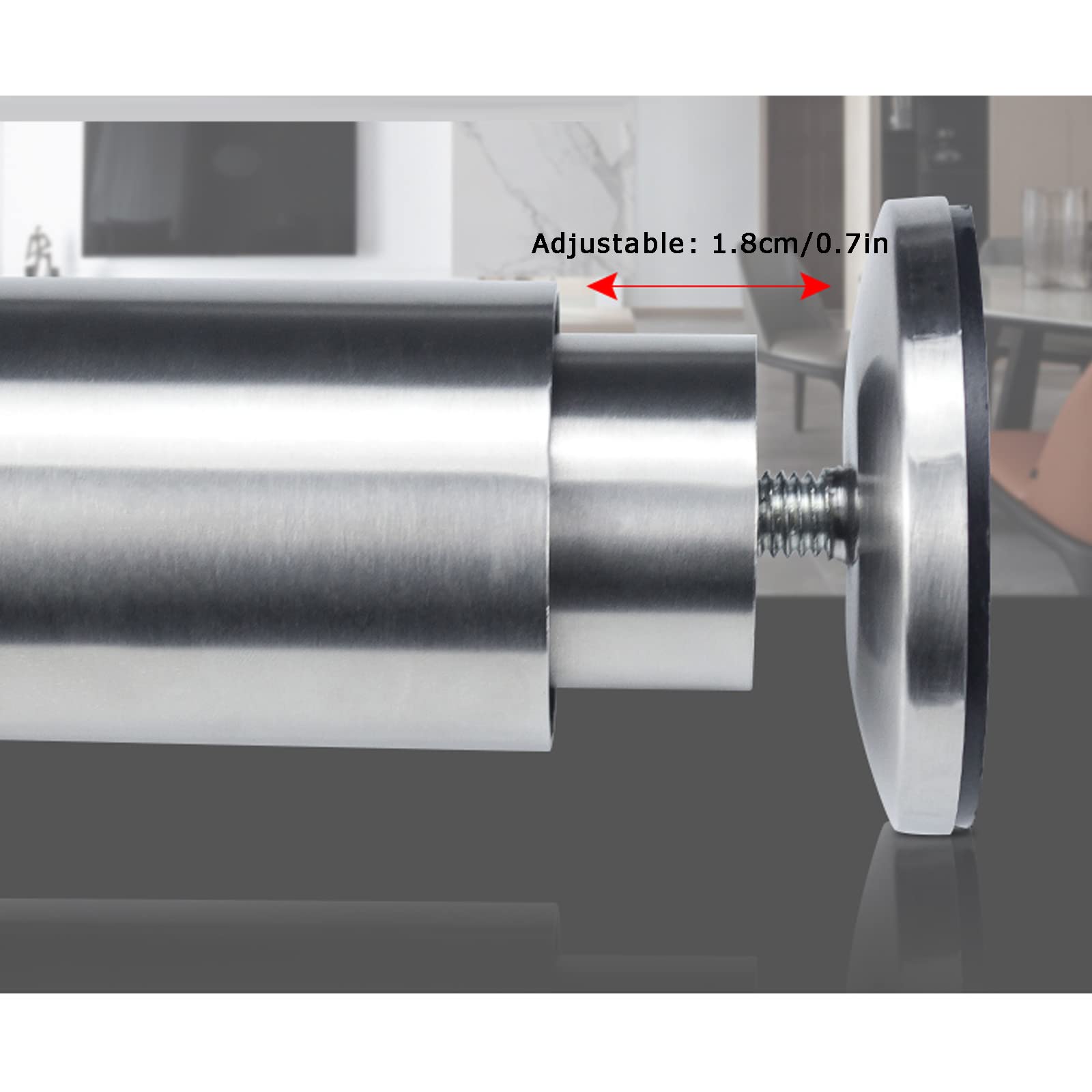 Gambe per mobili in metallo, Set di 4 gambe for tavolino da caffè in metallo industriale(30cm/11.8in)