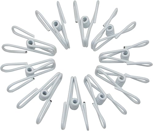 30 clips blancos de viruta de 2 pulgadas, revestimiento de PVC, alta elasticidad, alfileres de ropa, clips para alimentos y clips para bolsas