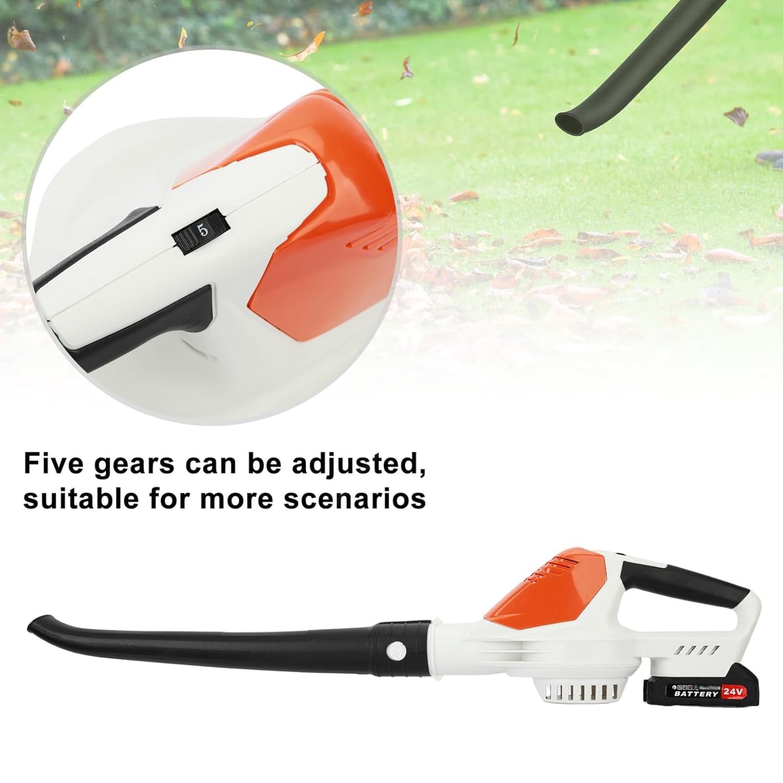 Soffiatore per foglie senza fili, velocità regolabile, ventilatore da giardino portatile ricaricabile per patio, garage, pulizia della terrazza