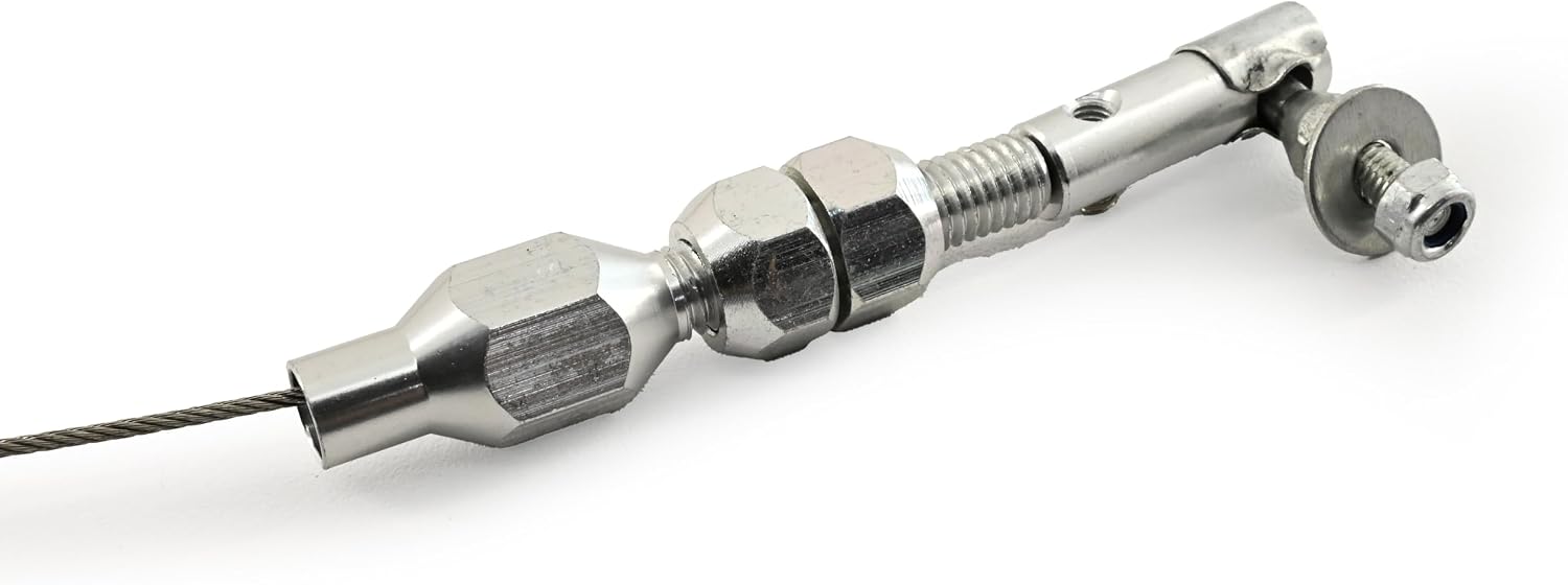 STAINLESS STEEL BRAIDED 24" THROTTLE CABLE UNIVERSAL - BLACK