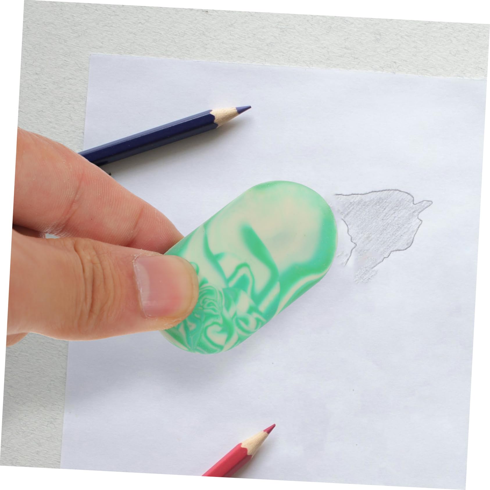 DOITOOL 5 Sätze Marmor Radierer Portable Bleistift Radierer Kreative Radiergummis Für Skizzen Schreibwaren Zubehör Für Schule Und Büro 12 Stück * 5
