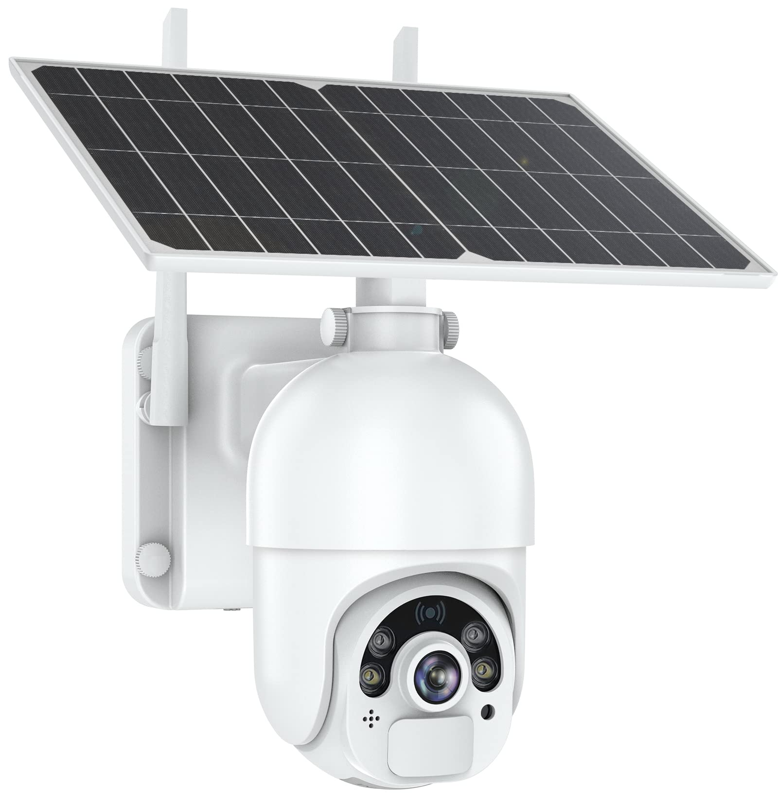 MPW Solar Security Cameras Outdoor, 5dBi Wireless Antenna, WiFi 360° Home PTZ Camera,1080P Color Nig