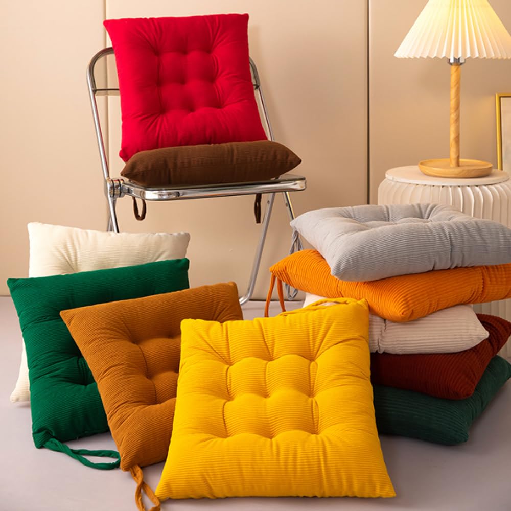 Gerippte Premium-Kissen aus Samt mit rutschfesten Bändern, quadratisches Plüschkissen für Kinder und Erwachsene, gemütlich, weiche Kissen für Sofa, Hellgrau, 50 cm
