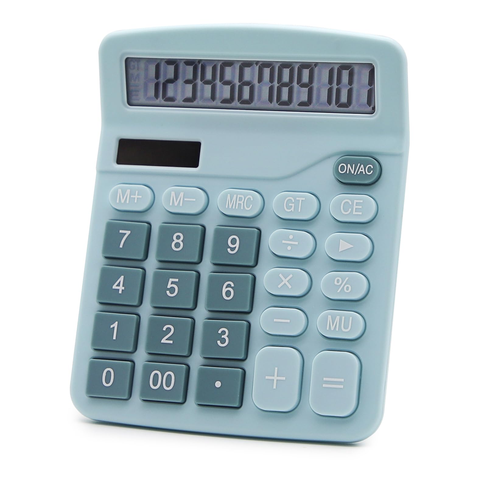 OFFIDIX Tischrechner mit Standardfunktion Dual Power Elektronisch 12 Ziffern großes LCD-Display Taschenrechner (Blau)