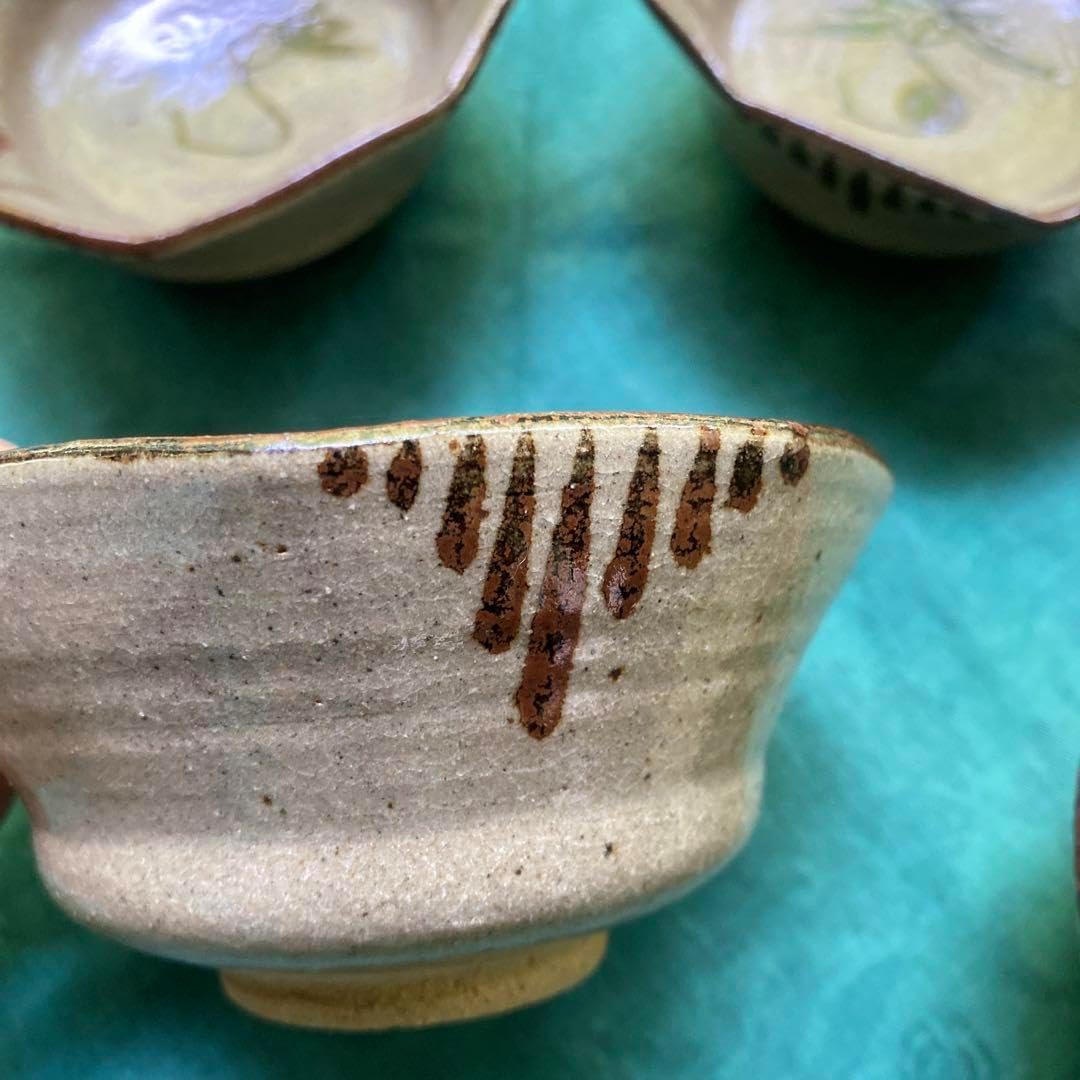 太郎右衛門唐津焼の伝統 中里窯 十三代太郎右衛門作 絵唐津 向付五客揃