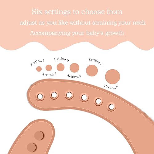 Miniatura 2 de Baberos de silicona para bebés ajustables, suaves, impermeables y duraderos, con gran bolsillo para atrapar alimentos, aptos para la alimentación