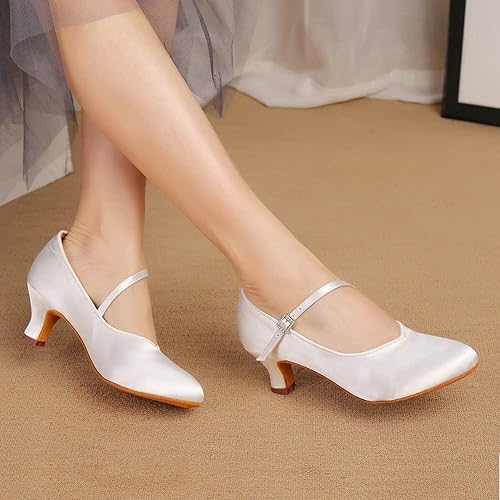 Miniatura 6 de DKZSYIM Zapatos de baile de salón latino para mujer, con puntera cerrada, estilo moderno Tango Salsa, modelo EM138