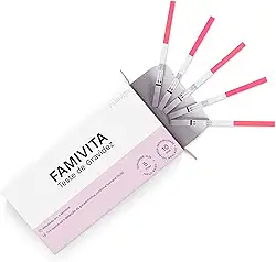 Teste de Gravidez - Detecta o positivo antes do atraso menstrual com a maior sensibilidade do mercado (5 Testes)