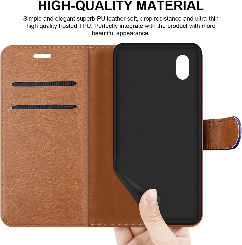 iCatchy for Alcatel 1B Case (2020) Leather Wallet Book Flip Folio Cover (Blue) - Image 3