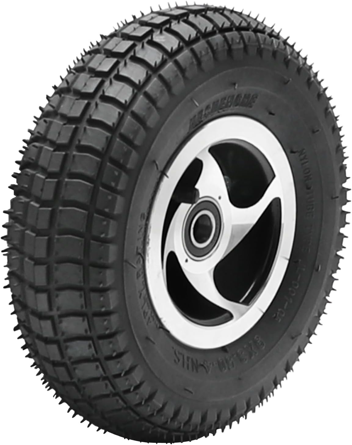 9x3.50-4" Front Tire & Wheel with 5/8" Bearing for Mini ATV, Go Kart, Zero Turn Mowers, Electric Gas Skateboard, Mini Choppers, Lawn Mowers & More (2)
