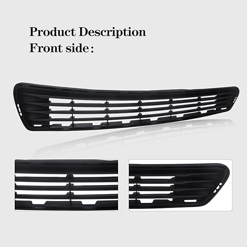 Miniatura 4 de Perfit Liner Parachoques inferior delantero negro parrilla compatible con Toyota Camry TO1036128 5311206200 2012 2013 2014