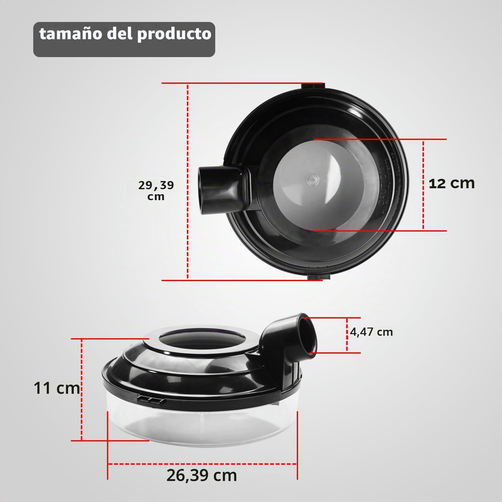 Bandeja de agua de 2 cuartos (lavabo) compatible con aspiradora Rainbow modelo D4C SE (edición especial), D4C, D3C y D3A, reemplaza los números de artículo R2809 (D4) y R1556 (D3)