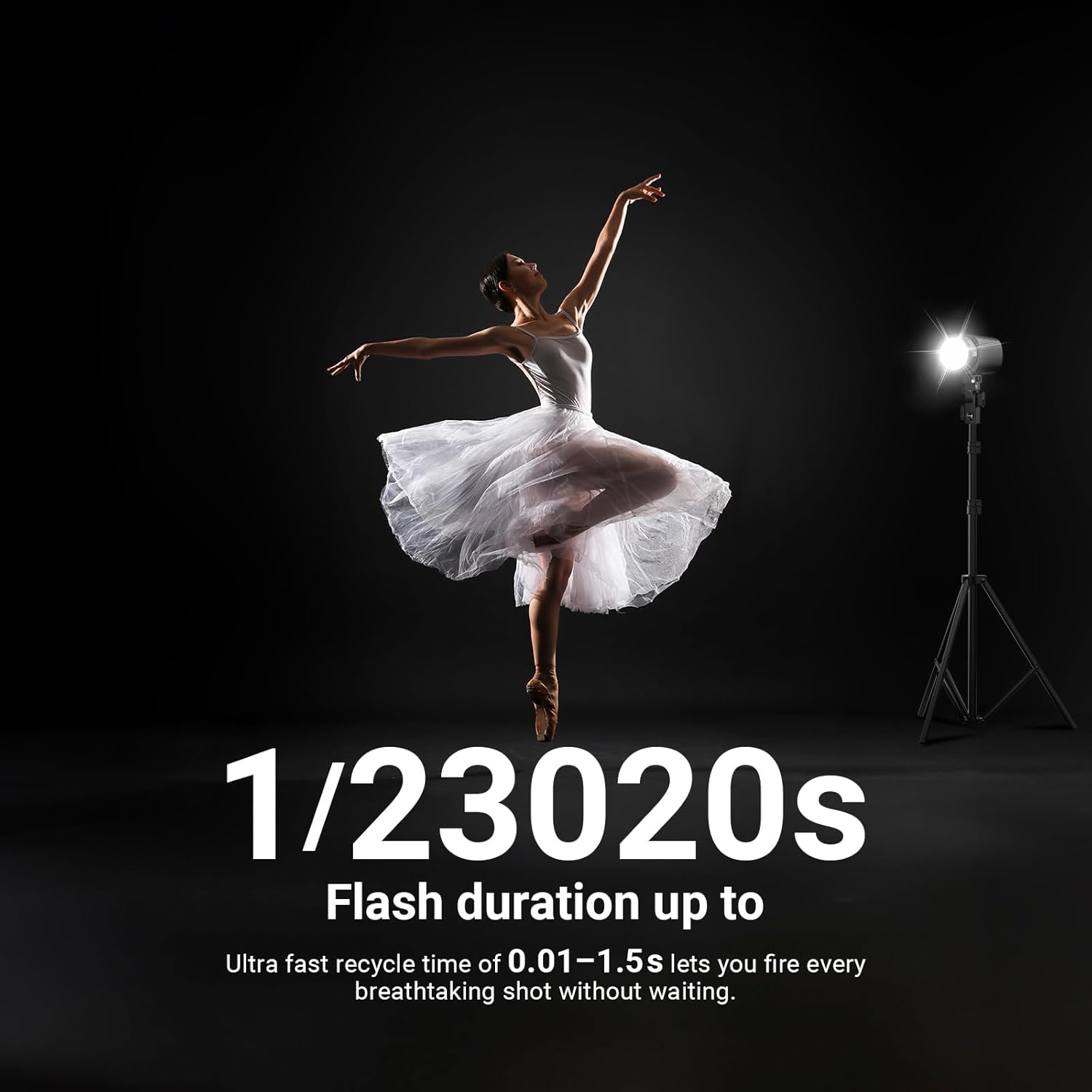 NEEWER 120Ws 2.4G TTL Outdoor Pocket Flash Strobe, Portable Studio Speedlite 1/8000s HSS Monolight with Modeling Light/3000mAh Battery/420 Flashes/1.5s Recycle for Photography Photoshoots, Q120