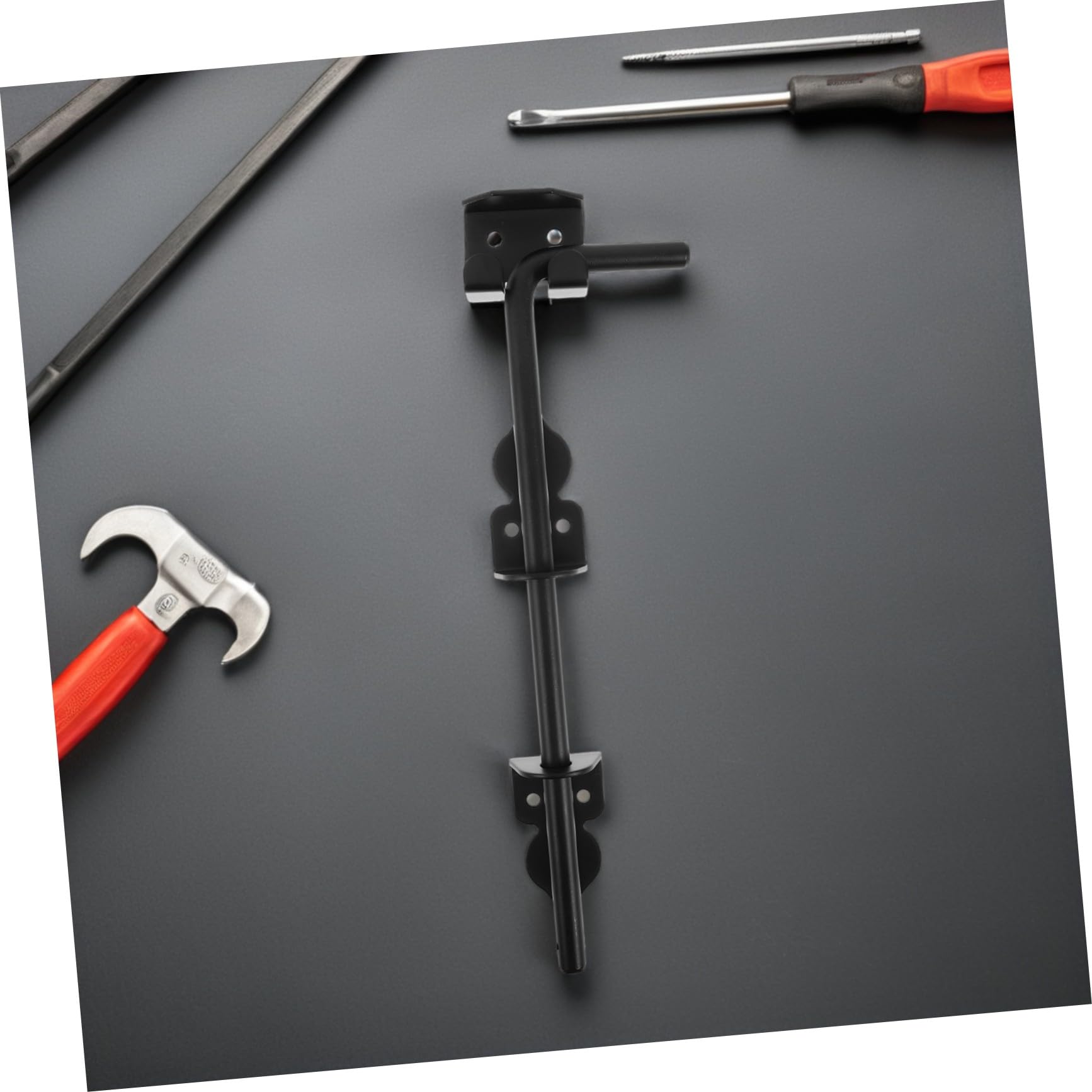 Baluue 2 pièces Boulon à Tige Robuste Acier Résistant Corrosion Loquet de Sol pour Portail Bois Métal PVC Sécurité Renforcée pour Clôtures Extérieures Lot