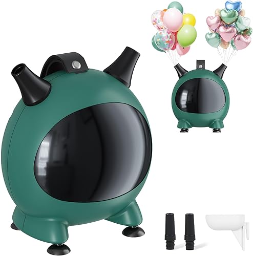 Miniatura 9 de Small Balloon Pump, Portable Air Pump for Balloons with Dual Nozzles, 110V 600W Electric Balloon Blower Pump for Latex Garland Arch and Foil
