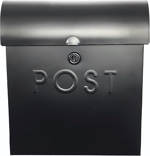 NACH MB-44765LK - Buzón de correo con bloqueo europeo, buzones rústicos para exterior, acabado con recubrimiento en polvo, cerradura de buzón de