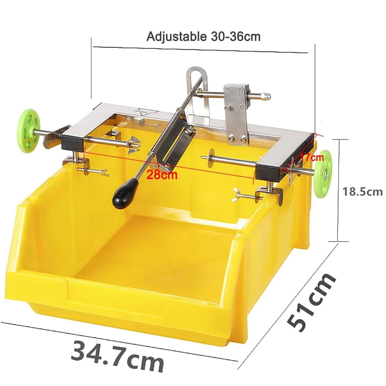 Robuster Ananasschäler, Edelstahl, kommerzieller Obstschäler mit scharfer Klinge, verstellbar für Ananas 30–36 cm, ideal für Küche oder Restaurant