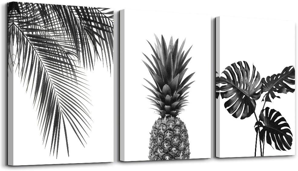 Wall Art Abstract Sunrise and Sunset Canvas Prints Wall Art Paintings Abstract (12inchx16inchx3, Pineapple)