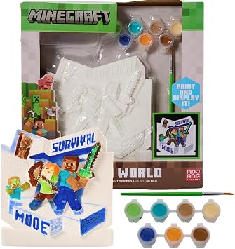 Innovative Designs Minecraft DIY Paint Your Own Figurine Arts and Crafts Set for Kids