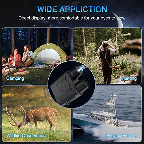 Night Vision Goggles, Profey 4K Digital Infrared Night Vision Binoculars for Adults, Night and Day, 3'' Screen Rechargeable Hunting Night Vision with 7-Brightness Level, Include 32GB TF Card