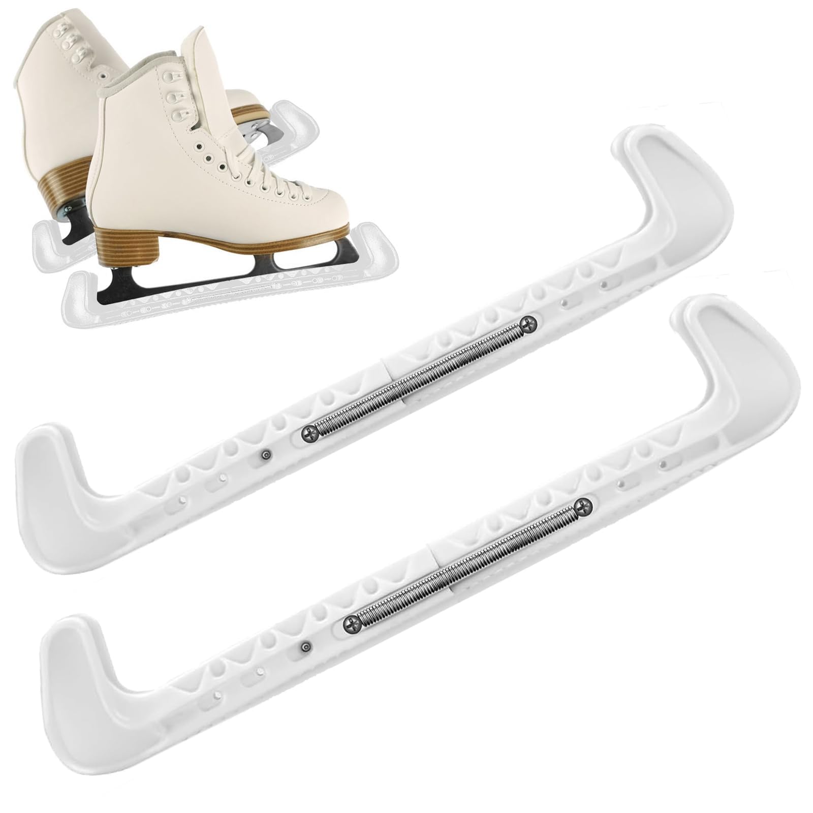 DAZZTIME Protège-lames Pour Patins à Glace – Housses élastiques Et Coques Réglables – Enfant, Femme, Homme