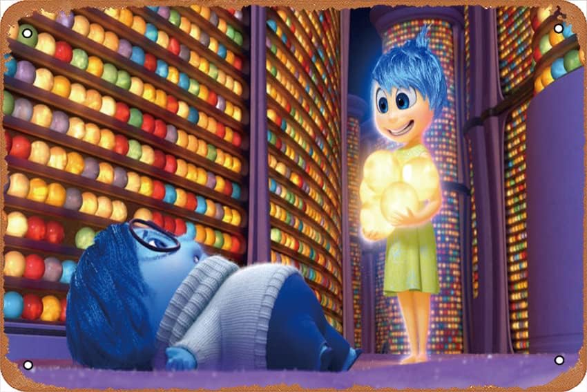 Zuhhgii Cartel de Joy and Tadness Inside Out Friends - Cartel de metal para decoración de pared, decoración de pared, dormitorio, hogar, club, 8 x disponible en Yaxa Venezuela