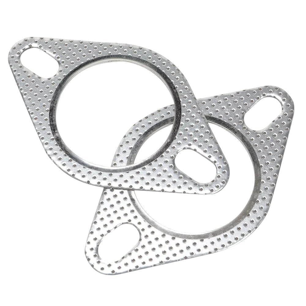 5PCS 2-Bolt Exhaust Gasket Flange 2.5in Cylinder Head Gasket Kit Replacement