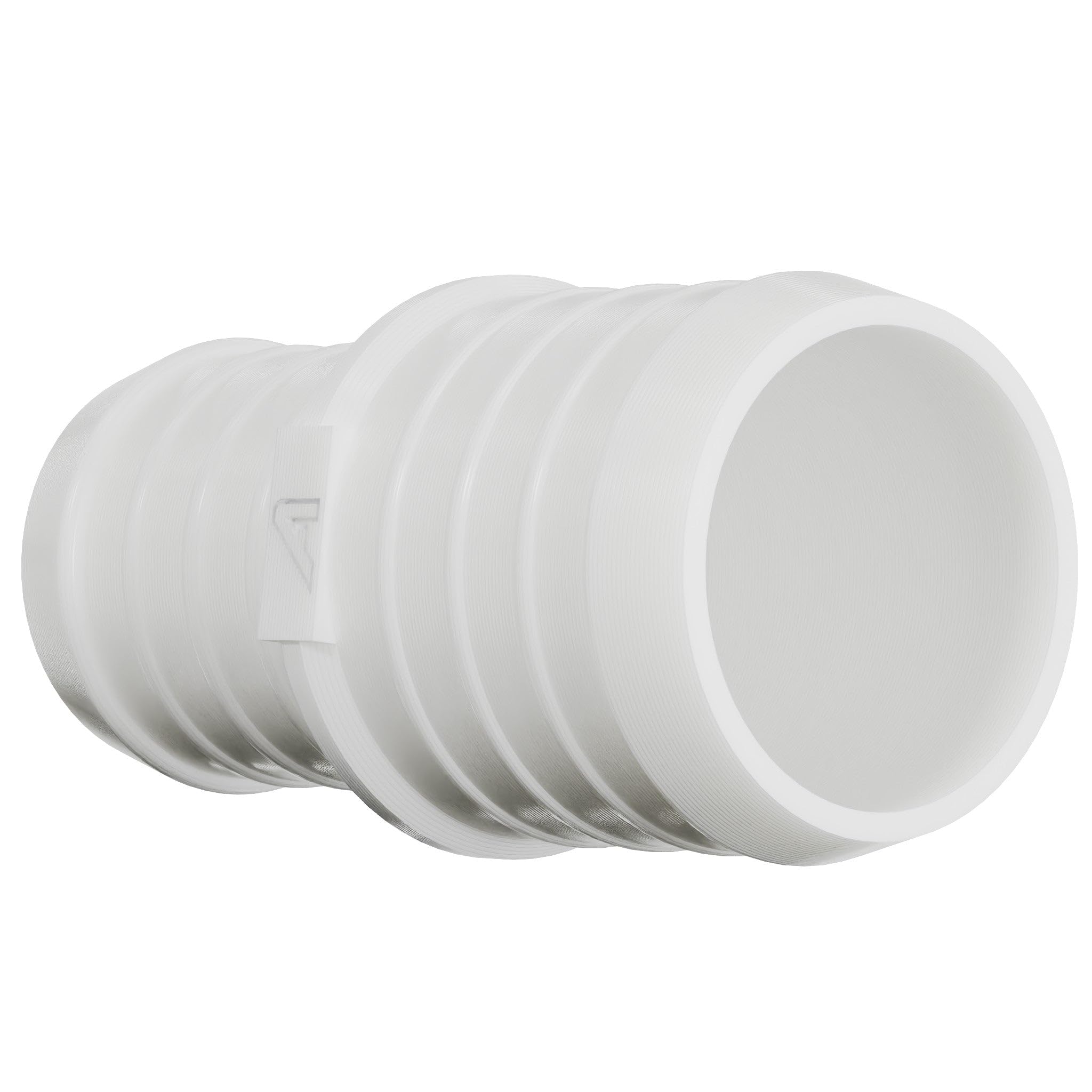 35mm > 25mm (1 3/8" > 1") White Pipe Corrugated Reducing Joiner PVC Barbed Straight Tube Adapter Hose Reducer Fitting Coupling Adapter
