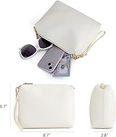 Vista 6 de Montana West - Bolso para mujer tipo hobo, ultra suave, plegable, con monedero