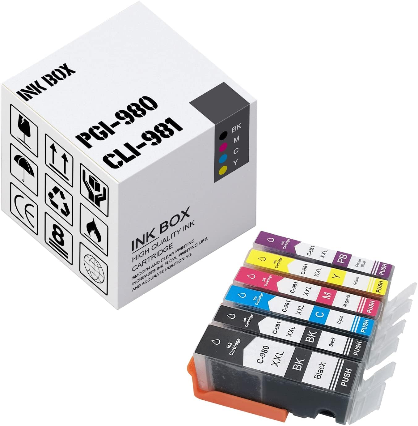 Ink Cartridge 980 981 Ink Cartridges Black and Color Combo