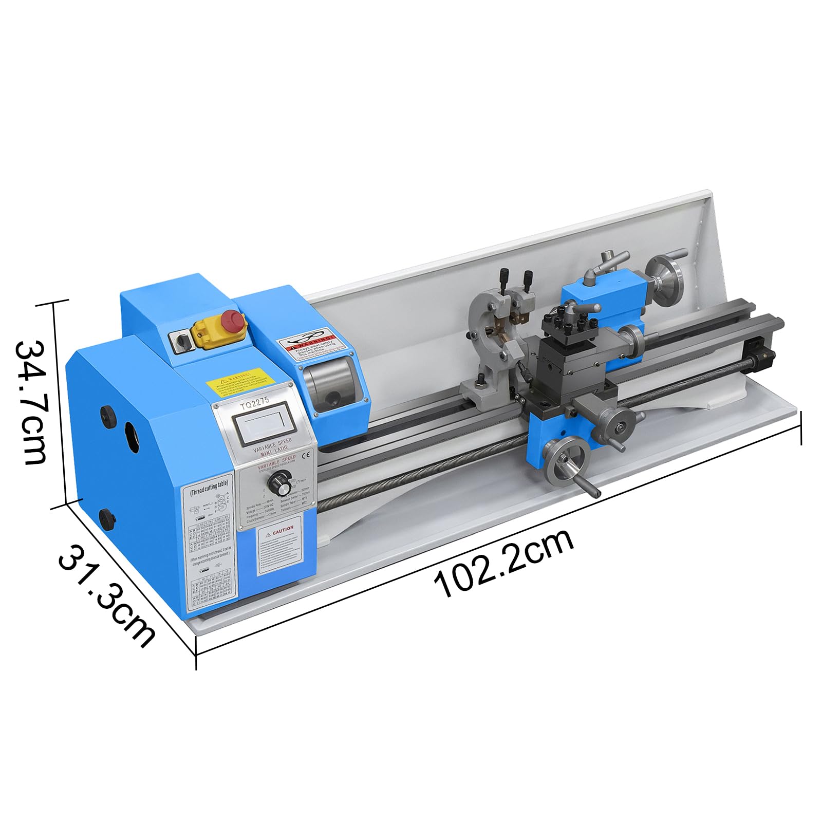 Tornio metallico Mini professionale senza spazzole, 1100 W, 220 x 750 mm, blu, 220 V, tornio di precisione per la lavorazione domestica e officina