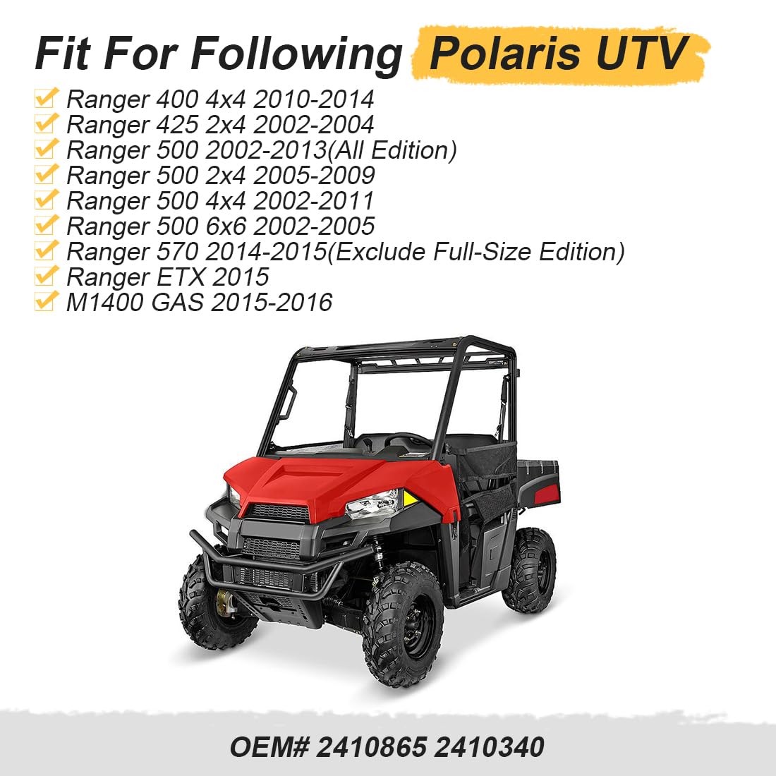 Ventola radiatore per Polaris Ranger 400 425 500 570 M1400 GAS 2002-2016