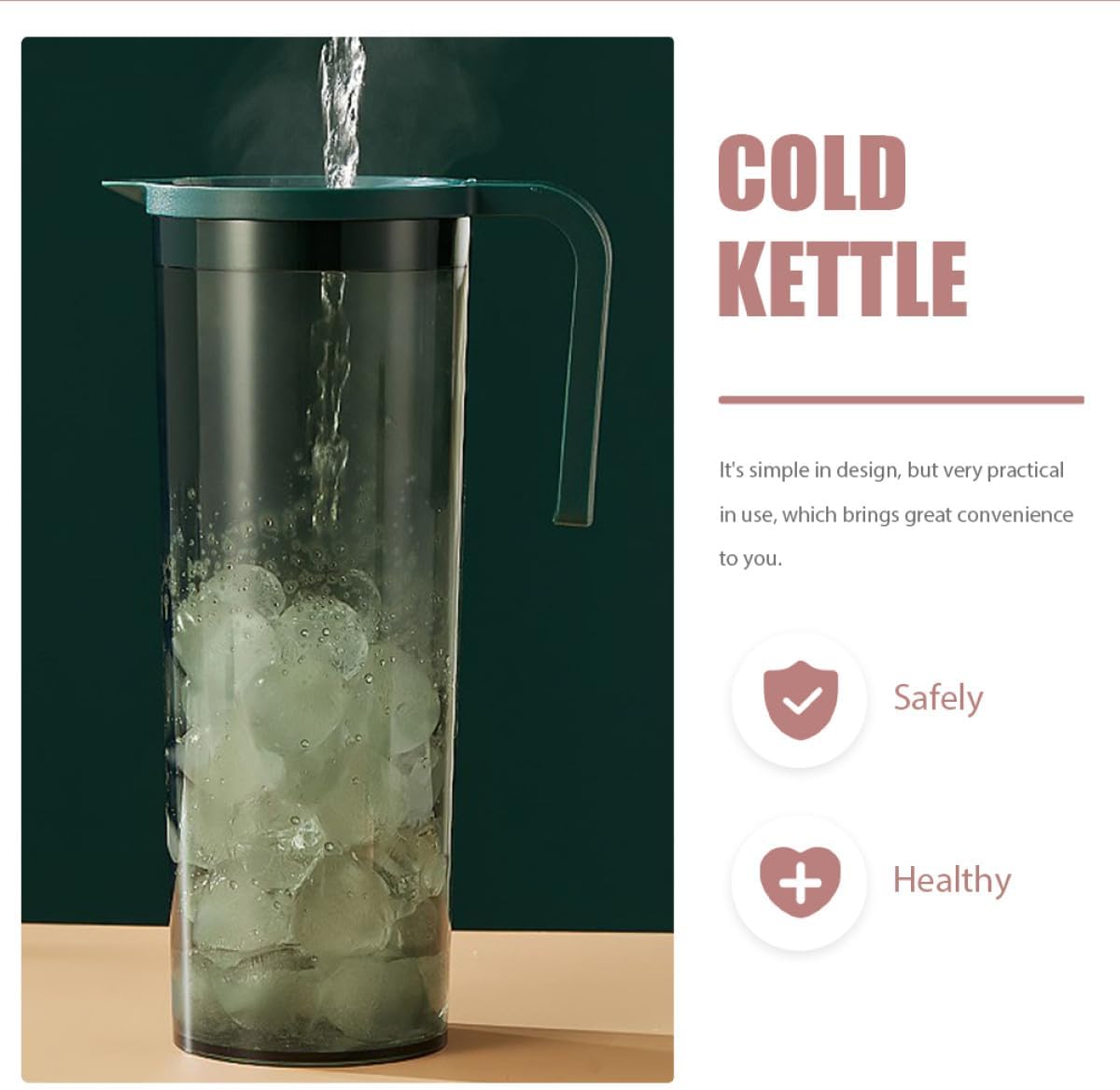 Cabilock Sealed Refrigerator Drinks Pitcher with Lid 2.5l Heat-resistant Water Cooling Jug for Household Use, Large Capacity Beverage Container Suitable for Tea and Cold Water