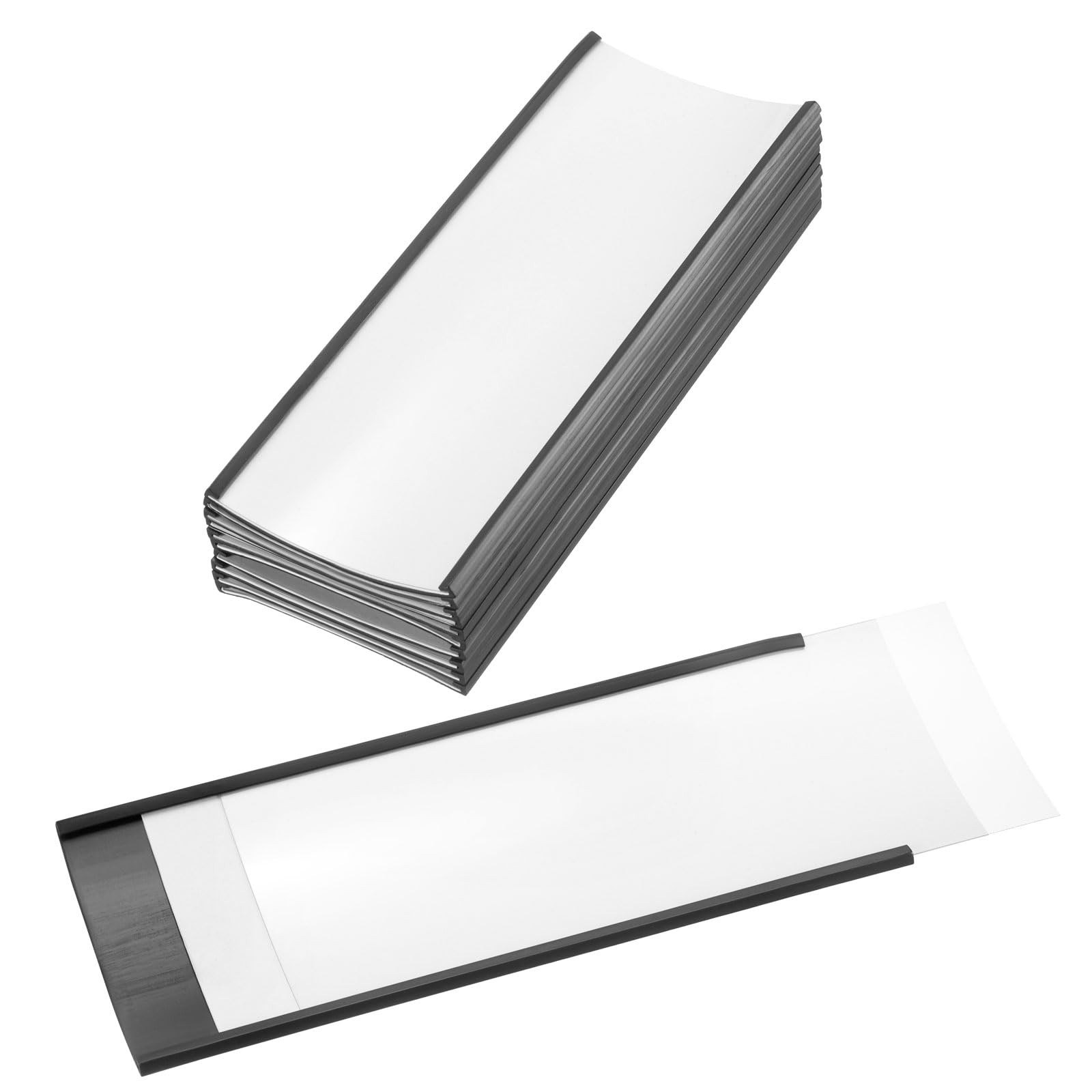 PATIKIL Magnetic Label Holder 6" x 2.3" with Paper Inserts