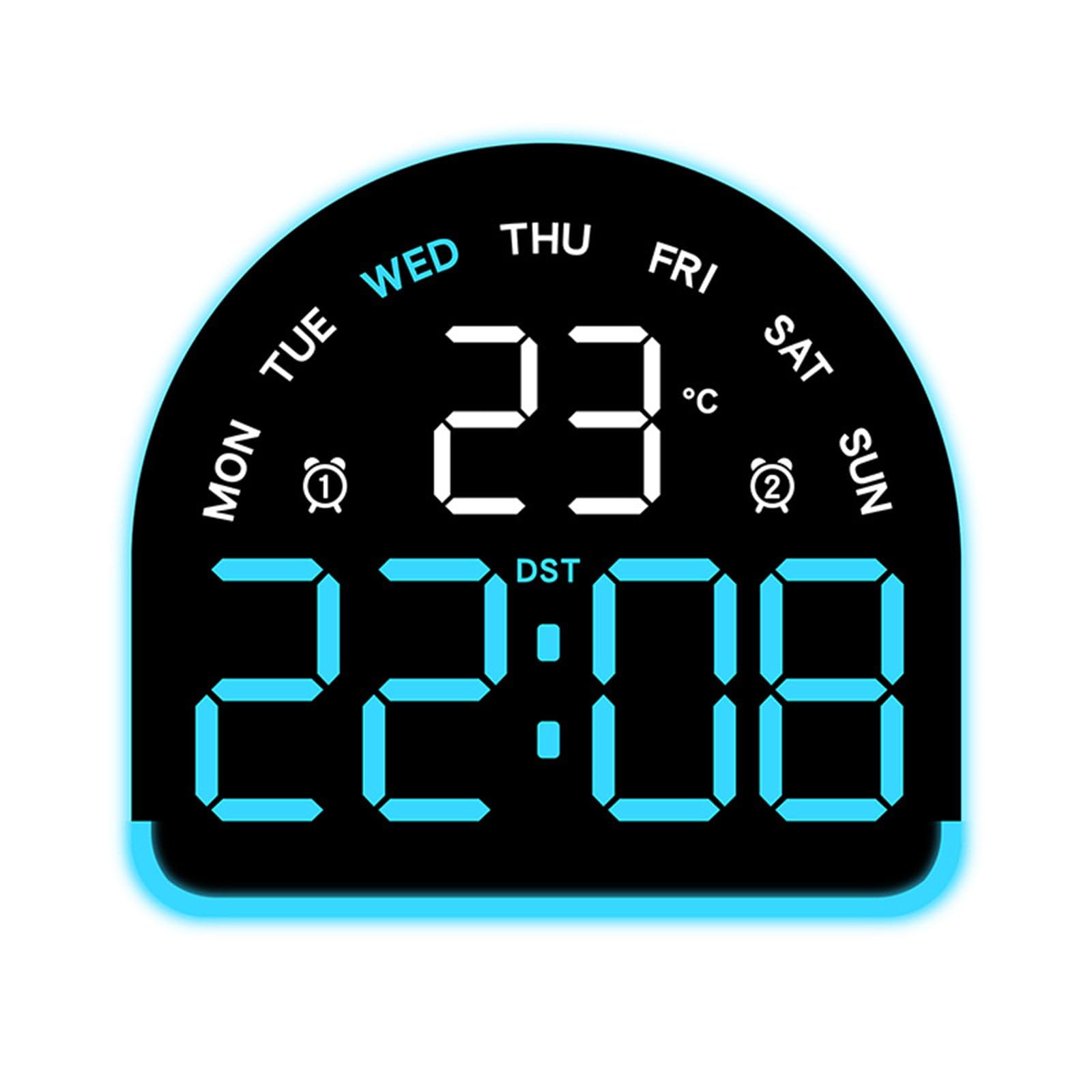 Tsophreniq Alarm Clocks Bedroom Digital Desk Clock for Bedside Nightstand Digital Alarms with Day of Week Temperature Alarm for Bedroom