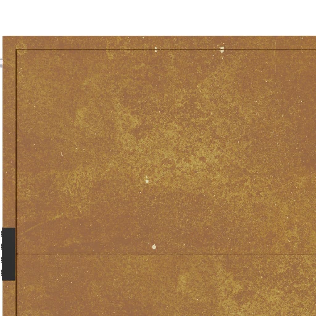 ZEYUAN Puerta de jardín Acero corten 105x205 cm, Puertas para Jardin, Puertas De Exterior, Valla Jardín, Rejas para Puertas De Entrada153207