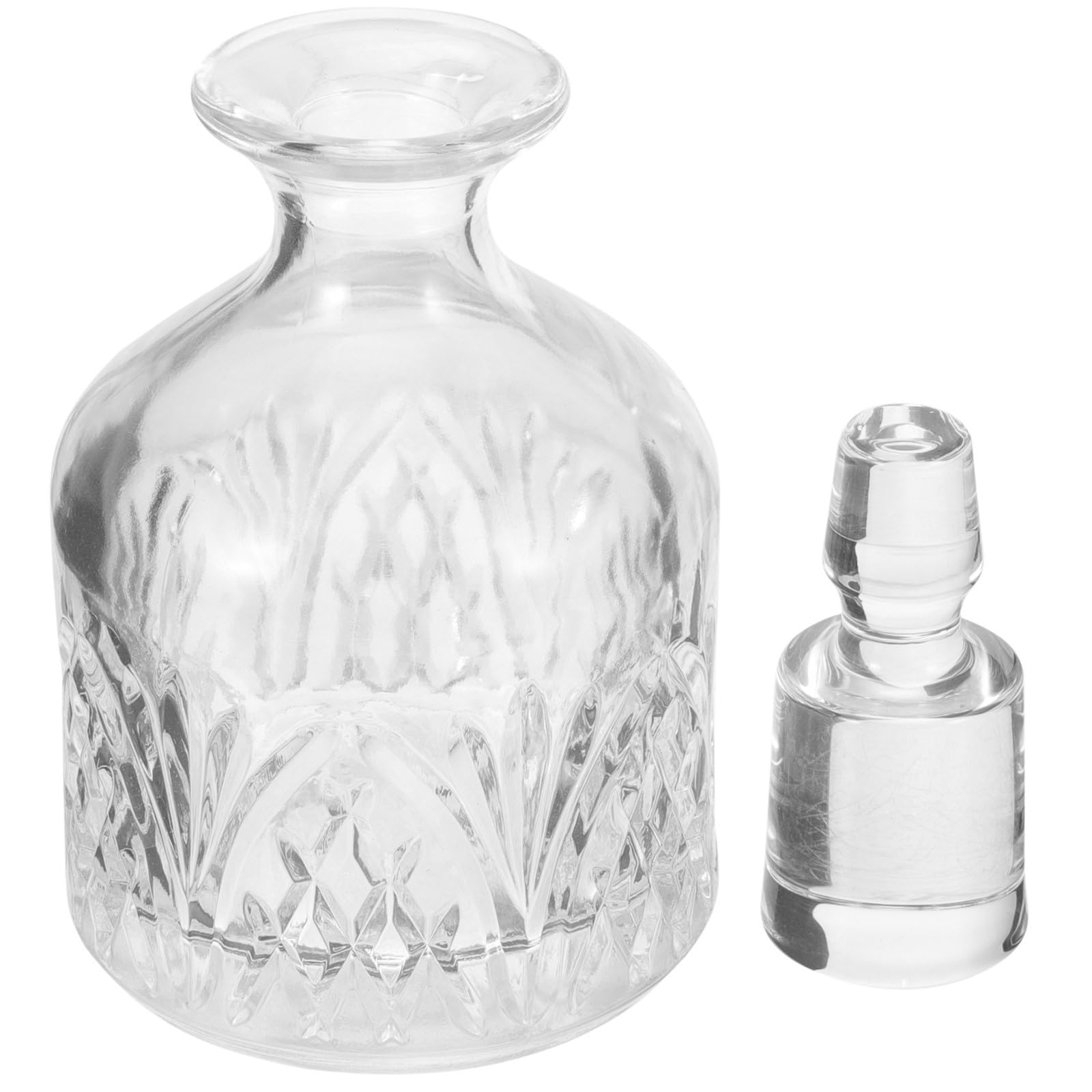 Carafe à Whisky Facile à Ouvrir 280ml en Verre Élégante Bouchon en Verre pour et Décantation D'alcool