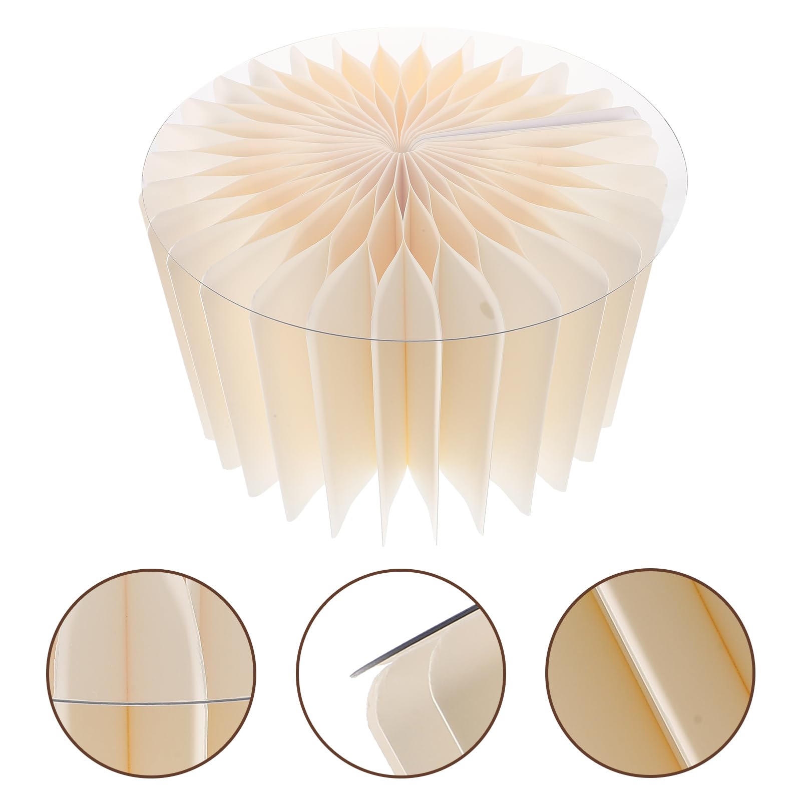 HOMSFOU Support De Piédestal Cylindrique 12X12X7.48 Pouces Socle Rond Stable Léger Avec Panneau Acrylique Pour Présentoir Gâteau Centre De Table Mariage Fête