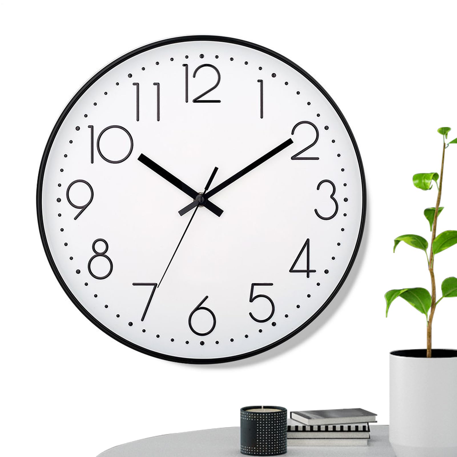 Horloge murale de cuisine silencieuse pour eliminer le bruit dans le salon
